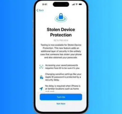 蓝田苹果授权维修店分享被盗设备保护功能开启方法 