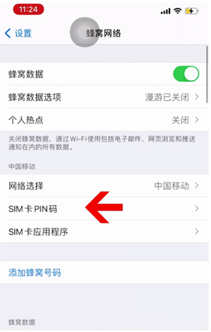 蓝田苹果14维修网分享如何给iPhone14的SIM卡设置密码 