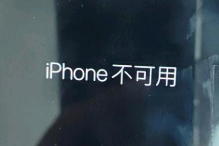 蓝田苹果服务网点分享锁屏界面显示“iPhone 不可用”如何解决 